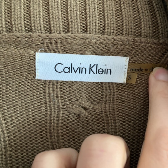Calvin Klein Brown Sweater Dress Size Small - Picture 9 of 9
